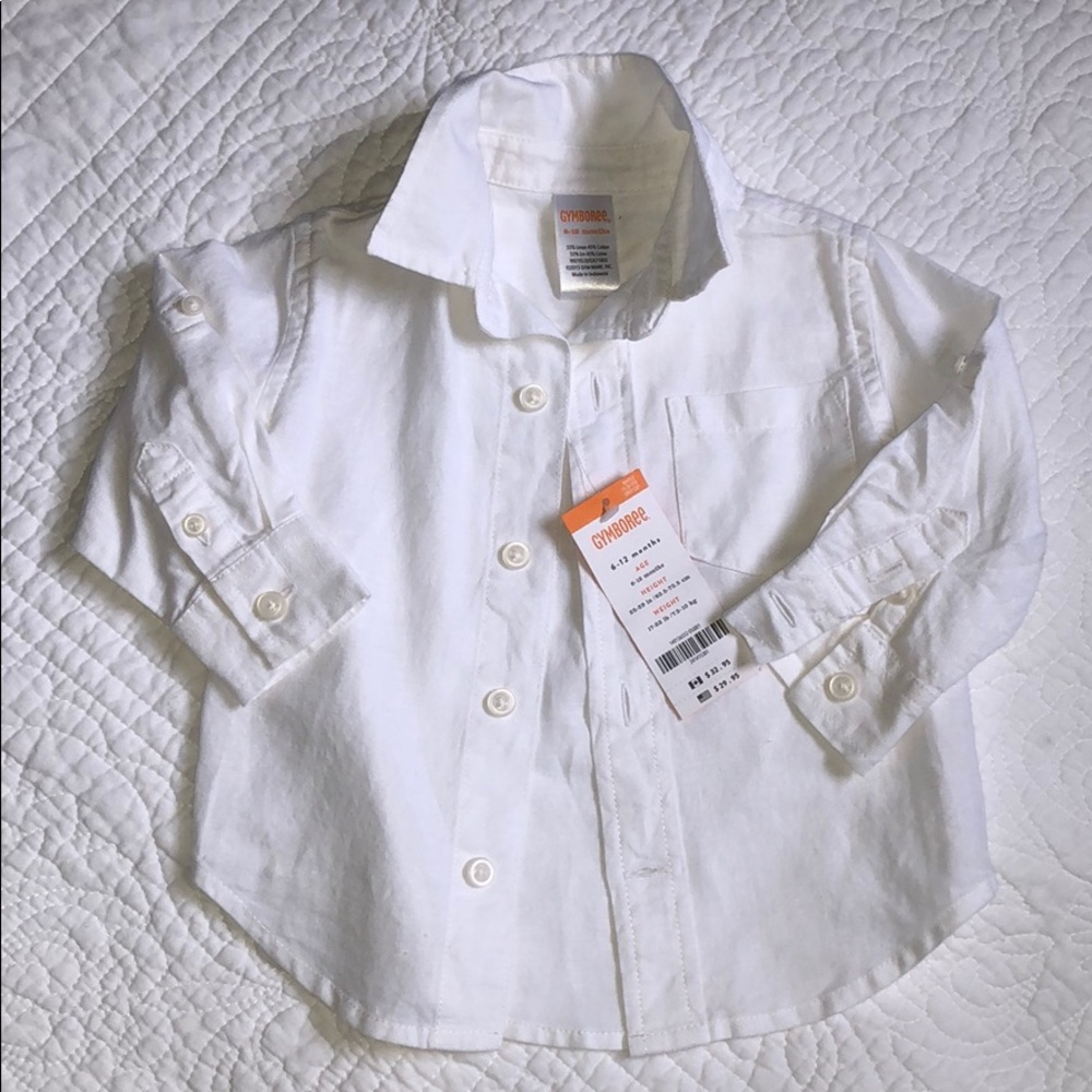 NWT - Gymboree White Button Up Shirt